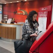 passenger buying tickets