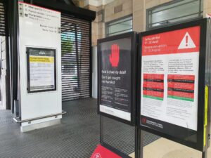 Info posters at Swansea
